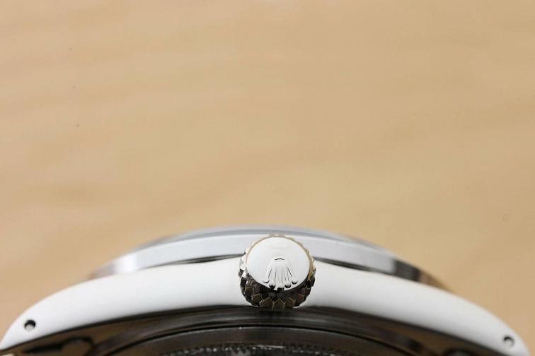 MENS ROLEX DATEJUST MOTHER OF PEARL SAPPHIRE DIAMOND 18K WHITE GOLD SS WATCH - 8