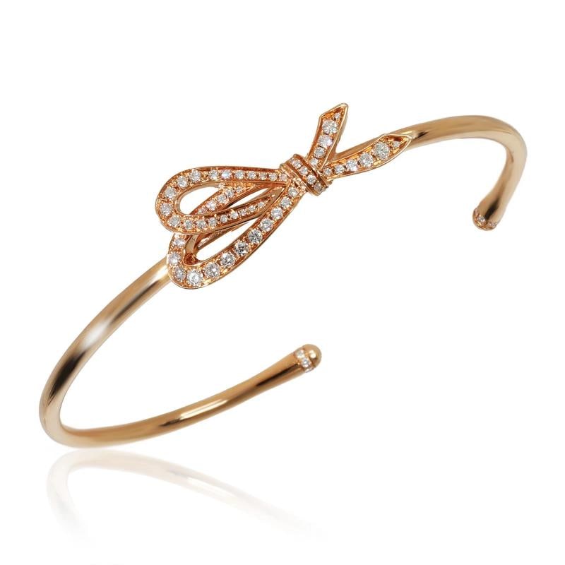 Tiffany & Co. Bow Bracelet in 18k Rose Gold 0.82 CTW - 2