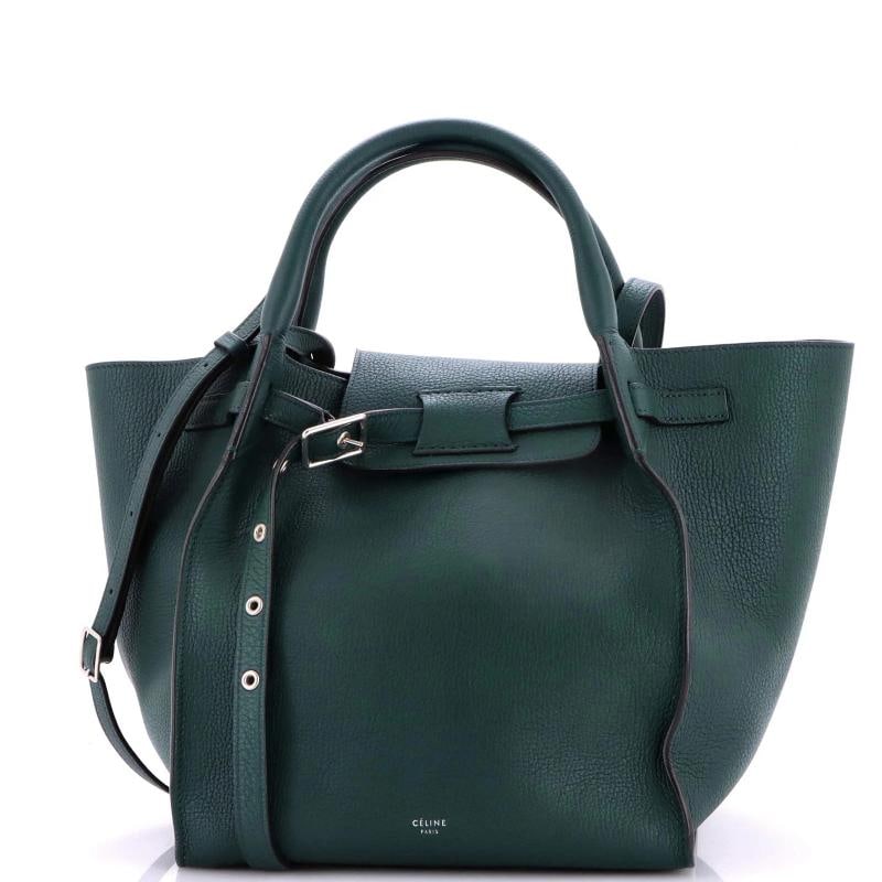 Celine Big Bag Grained Calfskin Medium: Measurements: Handle Drop 7.5", Height 13", Width 14", Depth 11", Strap Drop 17-20" . Condition: Pre-owned - Good,Brand: Celine,Exterior Material: Leather,Style: Top Handle,Exterior Color: