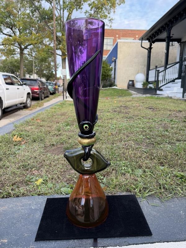 David Garcia Signed At Glass Sculpture~(Approx. 24" Tall ): Condition: Used: An item that has been used previously. See the sellerÃ¢â‚¬â„¢s listing for full details and description of any imperfections. ,Type: