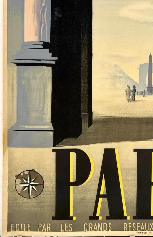 Original Vintage Poster PARIS French Art Deco Travel Tourism CASSANDRE France OL - 4