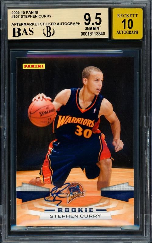 Stephen Curry Signed 2009-10 Panini RC 307 Warriors BGS 9.5 Auto GM 10 Beckett (1 of 2)