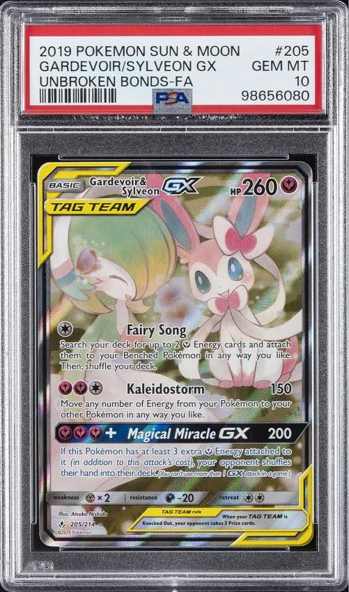 2019 POKEMON SUN & MOON UNBROKEN BONDS FULL ART/GARDEVOIR & SYLVEON GX PSA 10: Condition: Graded - PSA 10: Professionally graded ,Graded: Yes,Set: 2019 POKEMON SUN & MOON UNBROKEN BONDS,Game: PokÃƒÂ©mon TCG,Character: FULL ART/GARDEVOIR & SYLVEON GX,Card Name