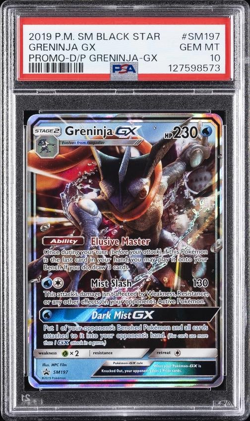 2019 POKEMON SM BLACK STAR PROMO #SM197 GRENINJA GX PSA 10 (1 of 2)