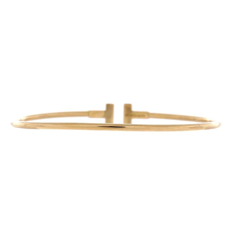 Tiffany & Co. T Wire Bracelet 18K Yellow Gold Narrow - 3