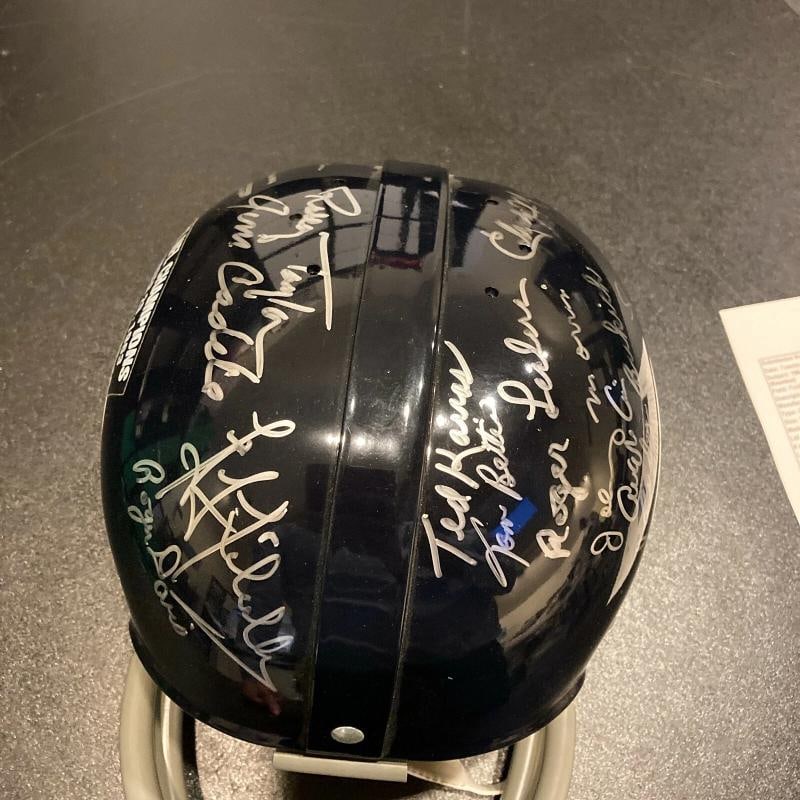 1963 Chicago Bears Super Bowl Champs Team Signed Full Size Helmet With JSA COA - 7