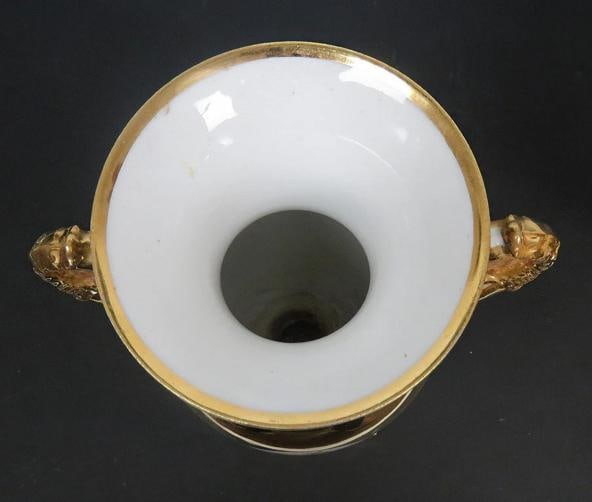c1830s Fantastic Pair Paris Porcelain Gilt Hand Painted Grecian Urns - 7