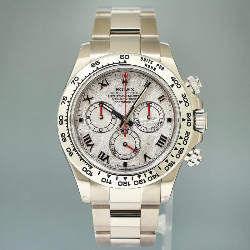 MINT 2015 Rolex Daytona Meteorite Roman 116509 White Gold Chronograph Watch Box - 2