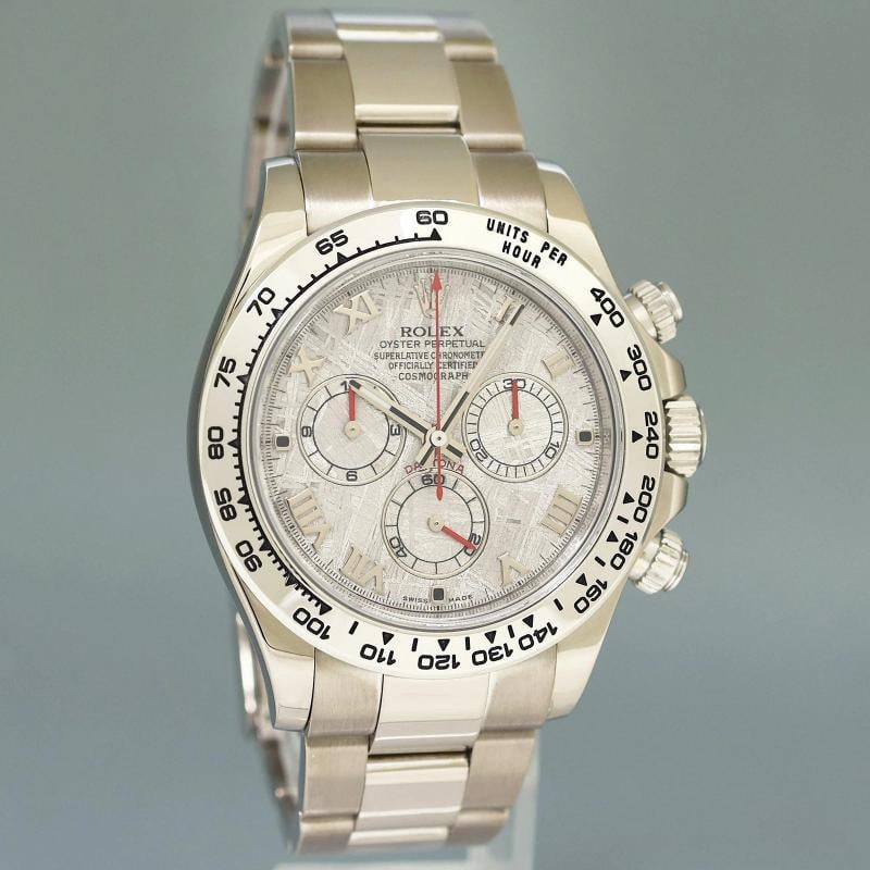 MINT 2015 Rolex Daytona Meteorite Roman 116509 White Gold Chronograph Watch Box - 3