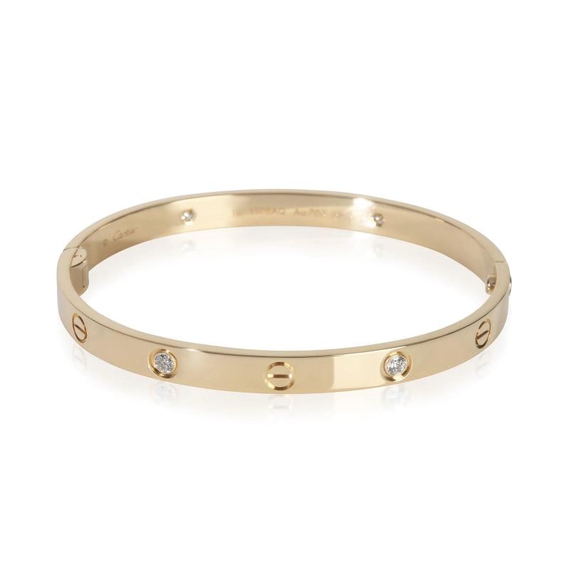 Cartier Yellow Gold Diamond Love Single Screw Closure Bracelet (1 of 5)