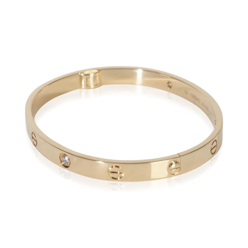 Cartier Yellow Gold Diamond Love Single Screw Closure Bracelet - 2