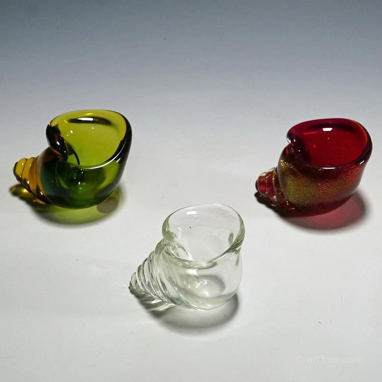 Collection of 11 Murano Art Glass Cornucopia by Seguso 1950s-60s - 10