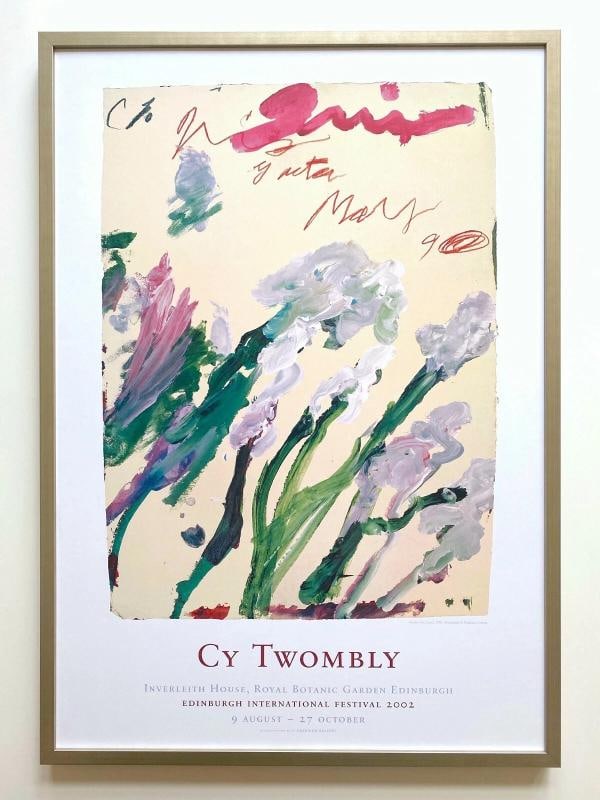 CY TWOMBLY RARE ABST EXPRS LITHOGRAPH PRINT FRAMED LRG EXHBT POSTER 1990~(28 3/4" W X 40 3/4" H X 1 (1 of 12)