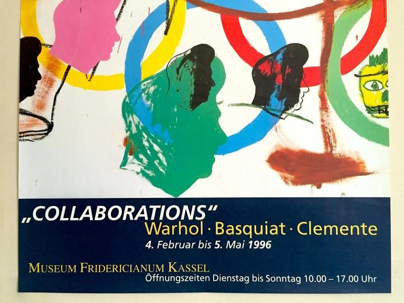 JEAN MICHEL BASQUIAT & ANDY WARHOL LITHOGRAPH PRINT EXBTN POSTER "OLYMPICS" 1984~(23" W X 33" H) - 4