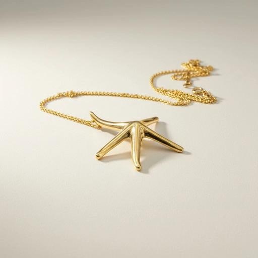 TIFFANY & Co. Elsa Peretti 18k Yellow Gold Starfish Pendant Necklace - 4