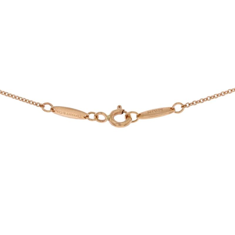 Tiffany & Co. Elsa Peretti Open Heart Pendant Necklace 18K Rose Gold 11mm - 4