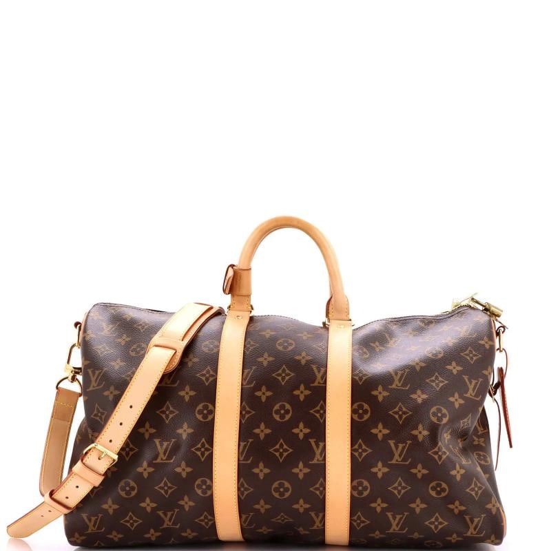 Louis Vuitton Keepall Bandouliere Bag Monogram Canvas 45: Accessories: Dust Bag, Poignet, Luggage Tag, Lock, Keys, With Strap Measurements: Handle Drop 4", Height 11", Width 18", Depth 8", Strap Drop 16-20". Condition: Pre-owned - Good,Brand: Louis Vuitton,E