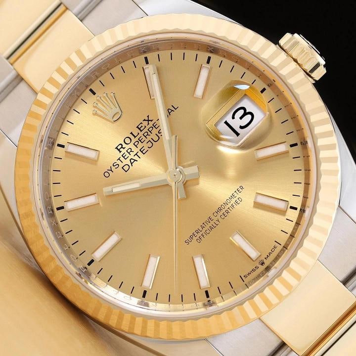 2019 CARD ROLEX DATEJUST 126233 18K YELLOW GOLD STEEL 36MM 2TONE CHAMPAGNE WATCH: Condition: Pre-owned - Good,Brand: Rolex,Department: Men's,Dial: Rolex Stick Dial,Bezel: Rolex 18K Yellow Gold Fluted Bezel,Features: 12-Hour Dial, Chronometer, Sapphire Crystal, Screwdown Crown, Self