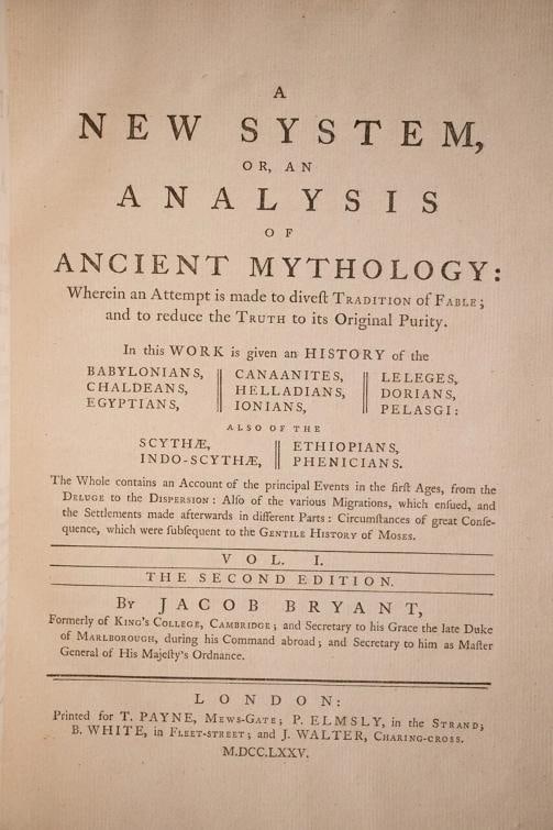 1775 A New System Or An Analysis Of Ancient Mythology Copper Plates 12" Tall - 9