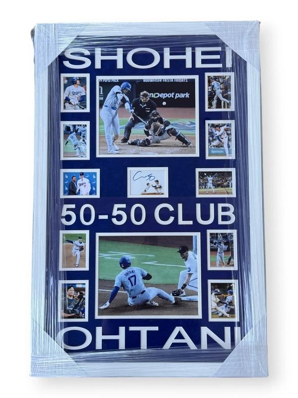 Shohei Ohtani Signed Autographed Book Cut 50-50 Club Dodgers Framed JSA YY91866 (1 of 6)