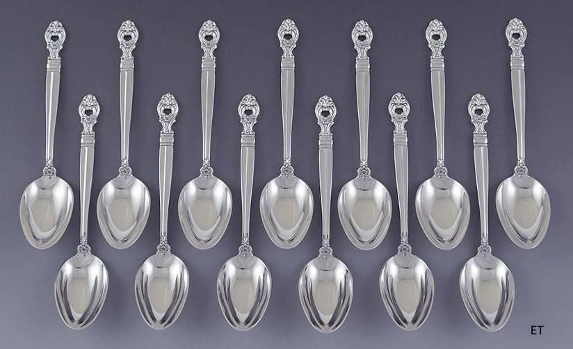 Great set 13 Towle Sterling Silver Monte Cristo Montecristo Teaspoons (1 of 5)