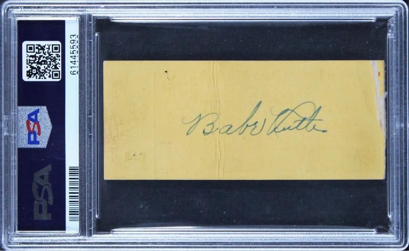 Yankees Babe Ruth Signed 9/11/1926 Ticket Stub Ticket Grade 2 Auto 8 PSA Slabbed - 2