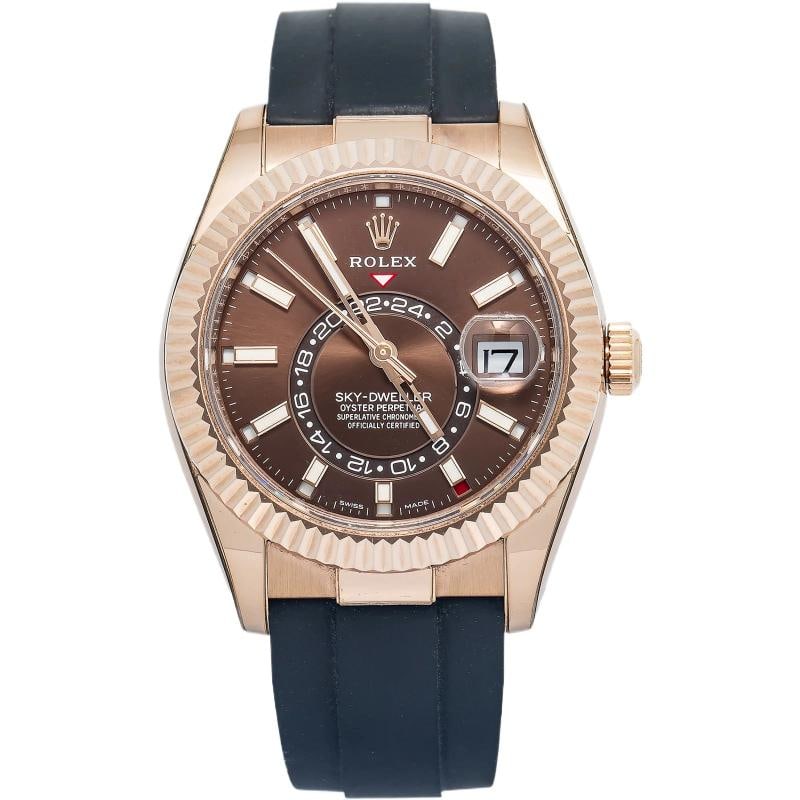 Rolex Sky-Dweller 326235 2021 Complete 18k RG Chocolate Dial Auto Watch 42mm (1 of 6)