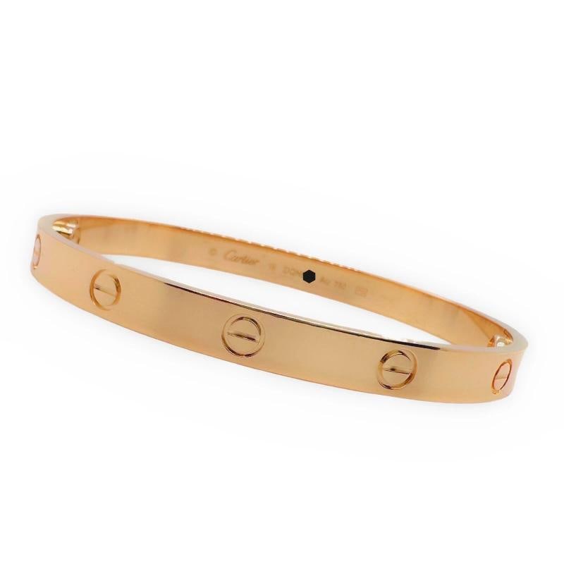 CARTIER LOVE Bracelet 18kt Yellow Gold Full Set Box COA SZ 19 - 5