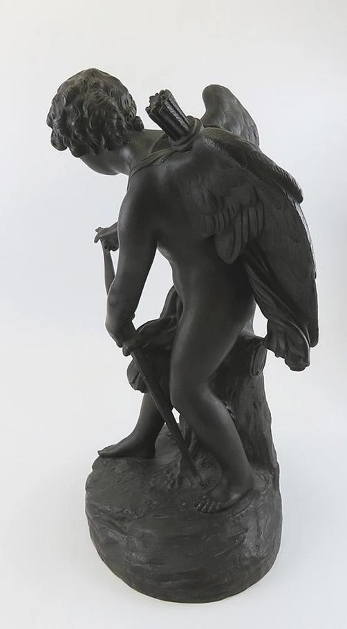 Impressive Mid/Late 1800s French Bronze Statue of Cupid Stringing His Bow - 6