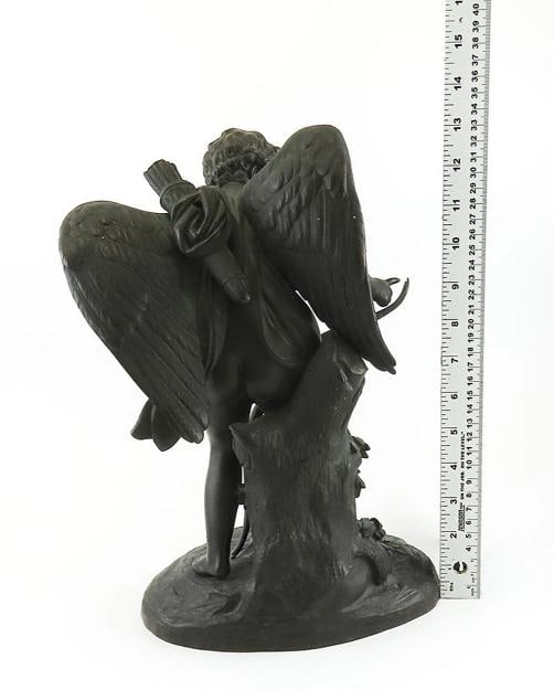 Impressive Mid/Late 1800s French Bronze Statue of Cupid Stringing His Bow - 9