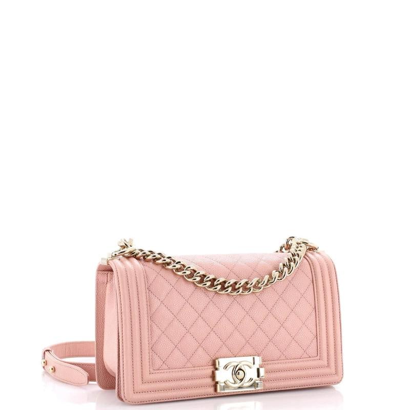 Chanel Boy Flap Bag Quilted Caviar Old Medium - 2