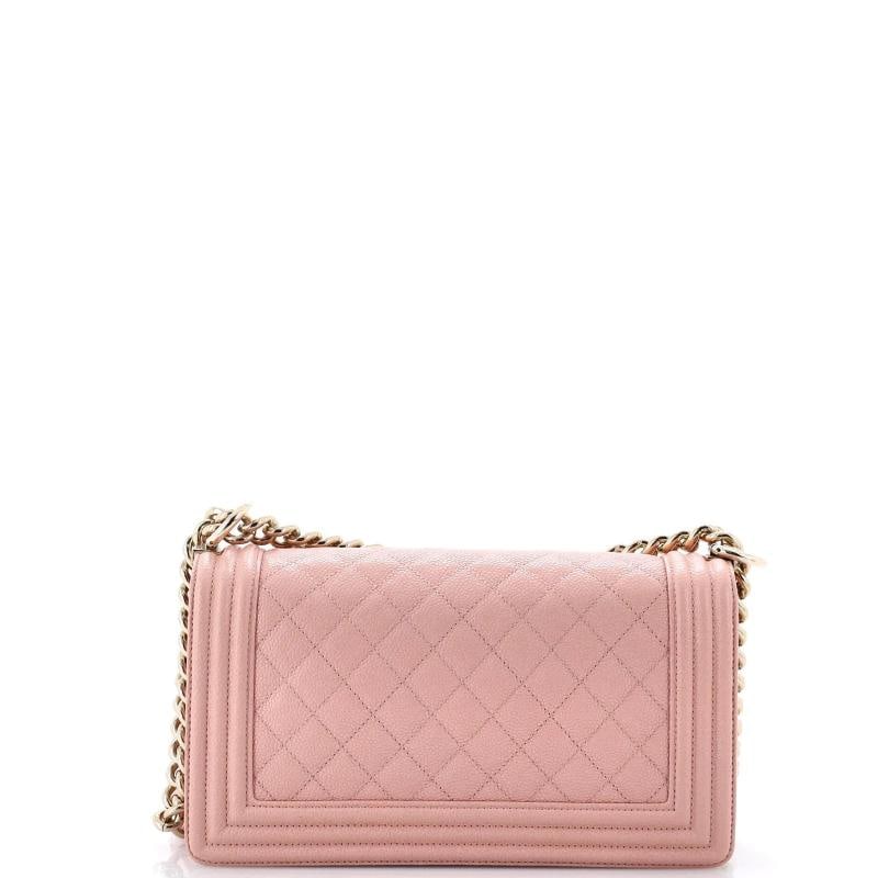 Chanel Boy Flap Bag Quilted Caviar Old Medium - 3