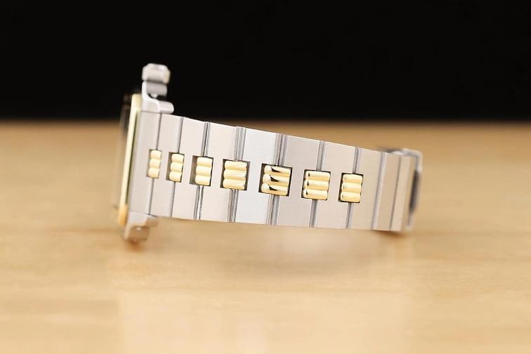 CARTIER SANTOS CARREE 2961 29MM WHITE ROMAN DIAL 18K YELLOW GOLD STEEL WATCH - 5