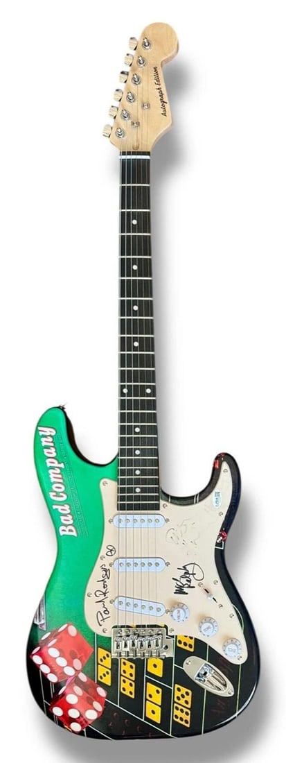 Bad Company Signed Guitar Custom JSA COA Paul Rodgers Mick Ralphs Simon Kirke - 2