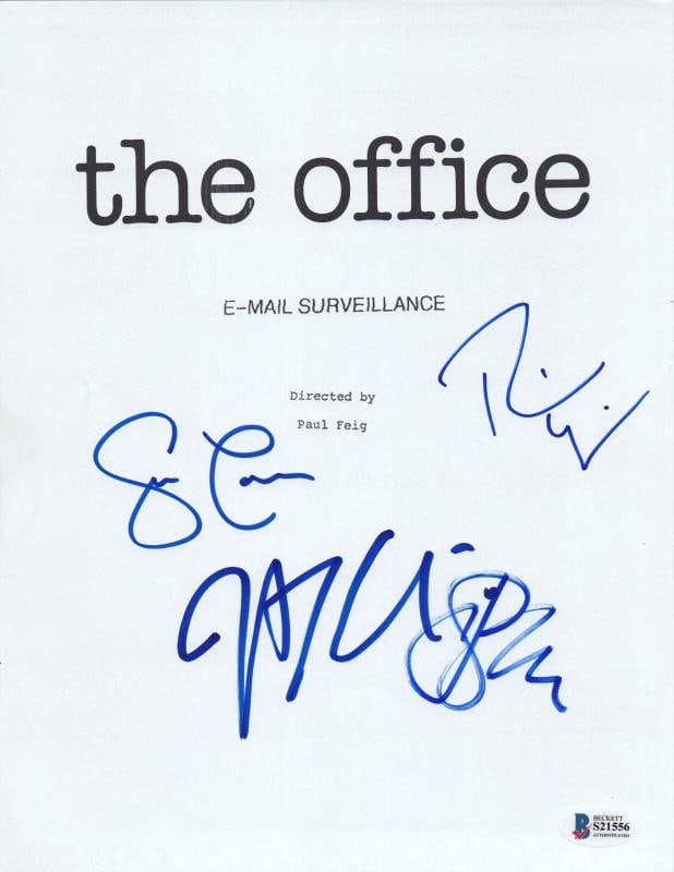 The Office Cast Signed Auto Full Script Beckett Steve Carell Rainn Wilson + 2 (1 of 1)