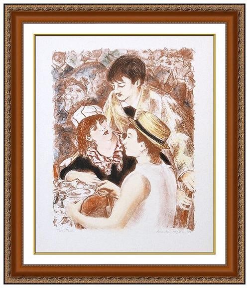 Alexandre Renoir Color Lithograph Les Trois Amis Hand Signed Original Drawing: Condition: Used,Artist: Alexandre Renoir,Signed: Yes,Title: Les Trois Amis,Material: Lithograph,Certificate of Authenticity (COA): Yes,Item Length: 20 in,Framing: Matted & Framed,Original/Licensed Rep