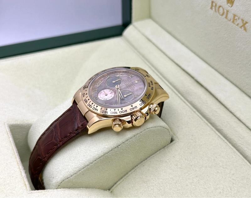 Rolex Daytona Cosmograph 116518 40mm Black MOP Dial 18k Yellow Gold Box Paper - 3