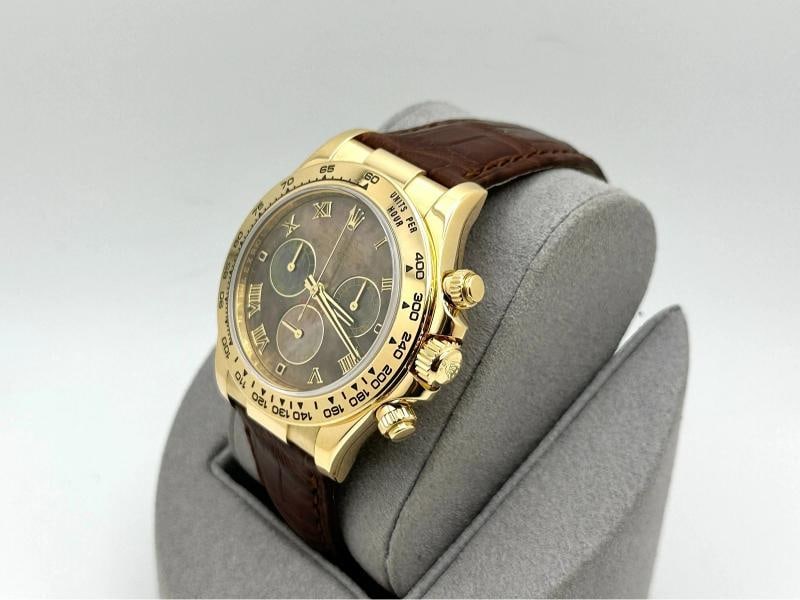 Rolex Daytona Cosmograph 116518 40mm Black MOP Dial 18k Yellow Gold Box Paper - 5