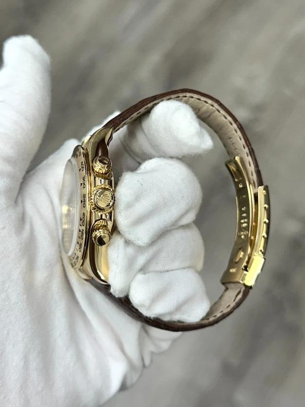 Rolex Daytona Cosmograph 116518 40mm Black MOP Dial 18k Yellow Gold Box Paper - 6