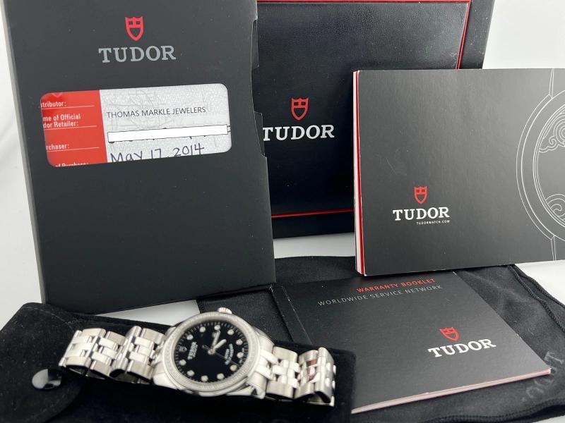 Tudor Glamour Date 53020 31mm Factory Diamond Dial Diamond Bezel Box Papers - 3