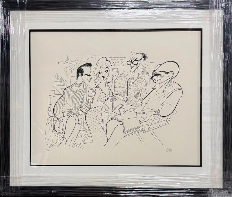 Al Hirschfeld Signed Misfits 21x27 Lithograph Framed-Monroe, Gable, Wallach /300 (1 of 4)