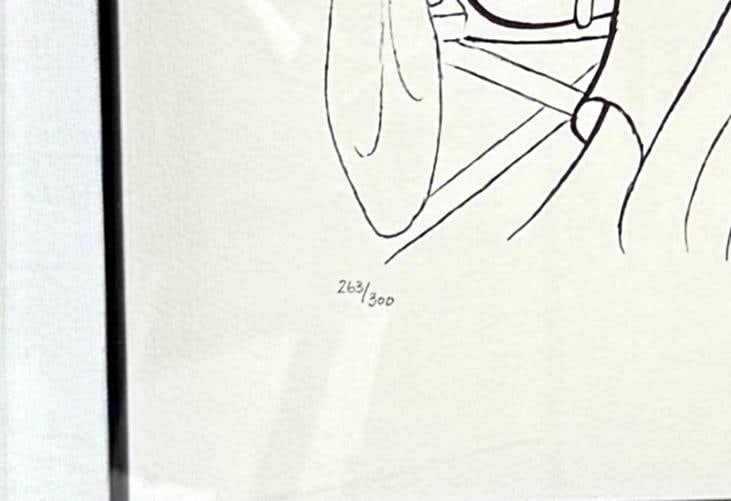 Al Hirschfeld Signed Misfits 21x27 Lithograph Framed-Monroe, Gable, Wallach /300 - 3