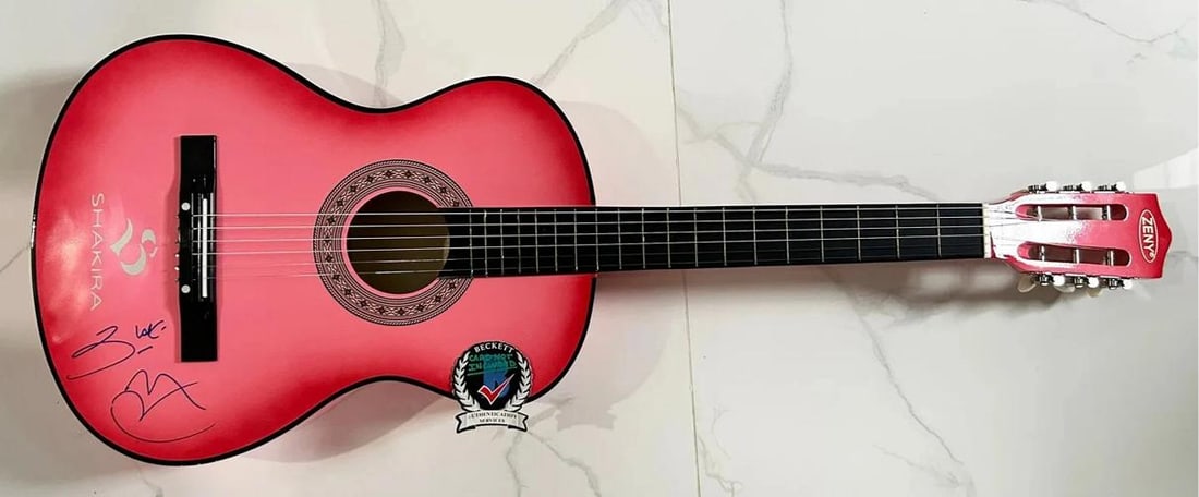 Shakira Signed Guitar Beckett BAS COA: Condition: New: A brand-new, unused, unopened, undamaged item (including handmade items),Country of Origin: United States,Modified Item: No,Original/Reproduction: Original