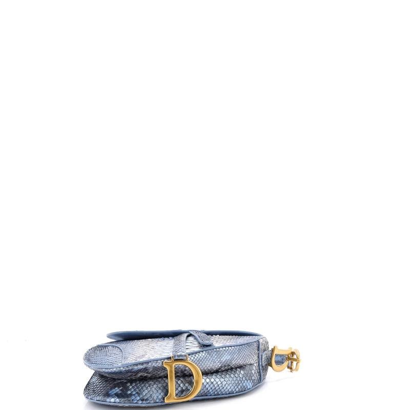 Christian Dior Saddle Handbag Python Medium - 4