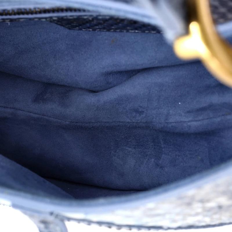 Christian Dior Saddle Handbag Python Medium - 5