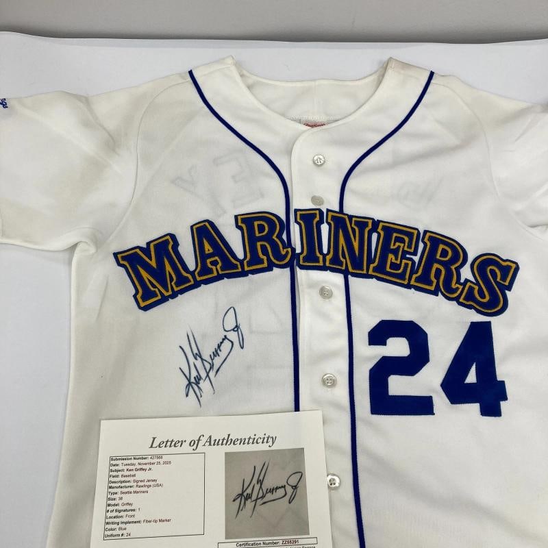 Ken Griffey Jr. Rookie Signed 1989 Seattle Mariners Rawlings Jersey JSA COA: Sport: Baseball,Signed: Yes,Original/Reprint: Original,Autograph Authentication: James Spence Authentication (JSA),Product: Jersey,Country of Origin: United States 