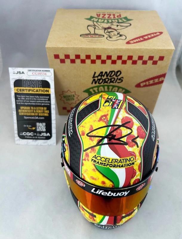 Lando Norris Signed Helmet 1:2 McLaren 2020 Italian GP F1 JSA COA: Condition: New: A brand-new, unused, unopened, undamaged item (including handmade items).. ,Country of Origin: United States,Modified Item: No,Original/Reproduction: Original 