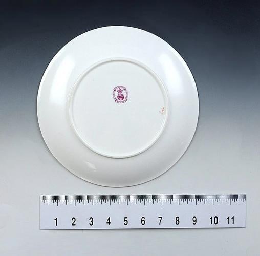 11 English Mintons 1878 Gilt Porcelain Butterfly and Fern Plates - 8