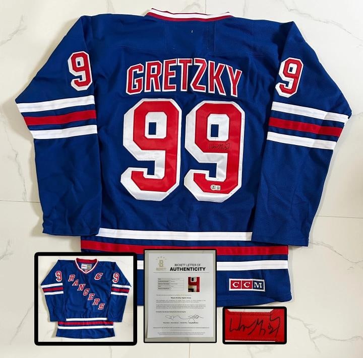 Wayne Gretzky Signed Jersey New York Rangers Beckett BAS COA: Condition: New: A brand-new, unused, unopened, undamaged item (including handmade items).. ,Country of Origin: United States,Modified Item: No,Original/Reproduction: Original 