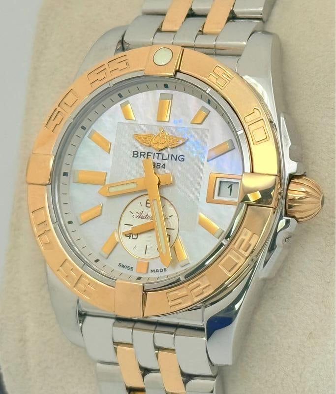 Breitling Galactic 36 C37330/A724 Mother of Pearl Dial 18k Rose Gold Steel Paper - 7